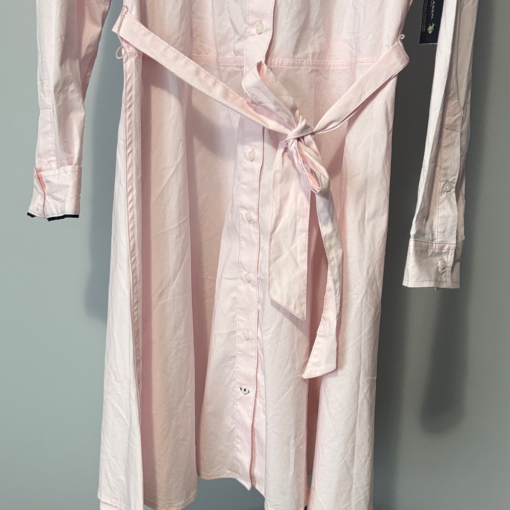Ralph Lauren Polo Light Pink Shirt Dress with Belt - Picture 6 of 16